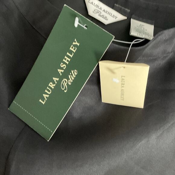 Laura Ashley Black Silk A Line Chiffon Tulle Midi Skirt 4P 4 Whimsigoth NEW NWT - Picture 6 of 11